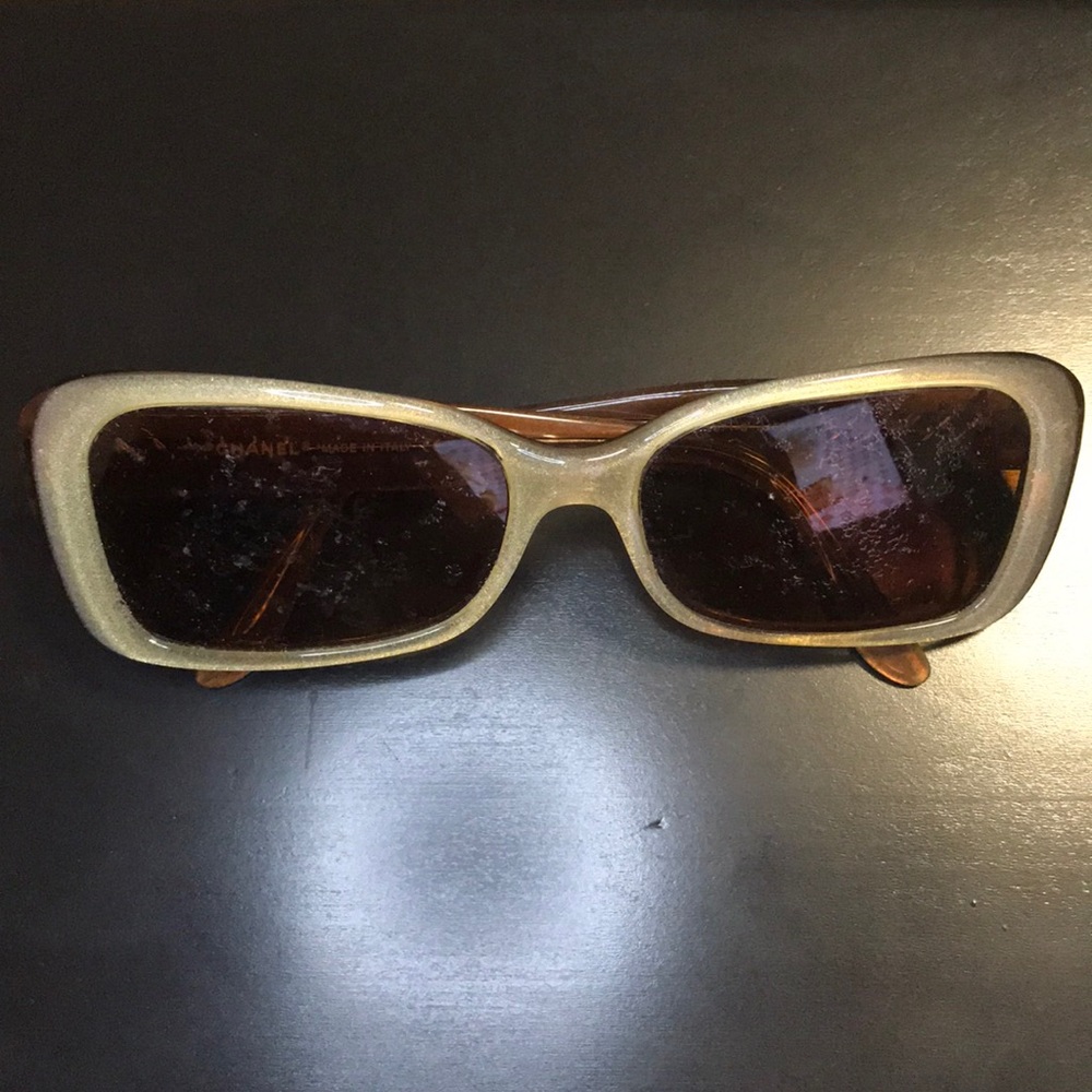 CHANEL Sunglasses in tan iridescent